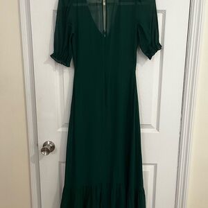Reformation Elegant Green Women's Maxi Formal Dress